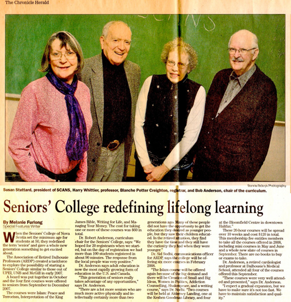 SCANS Herald Article, 21 Jan 2008